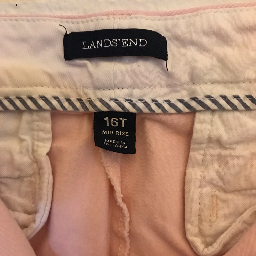 16 • Lands End Trouser Flat Front Shorts EUC - Picture 5 of 5